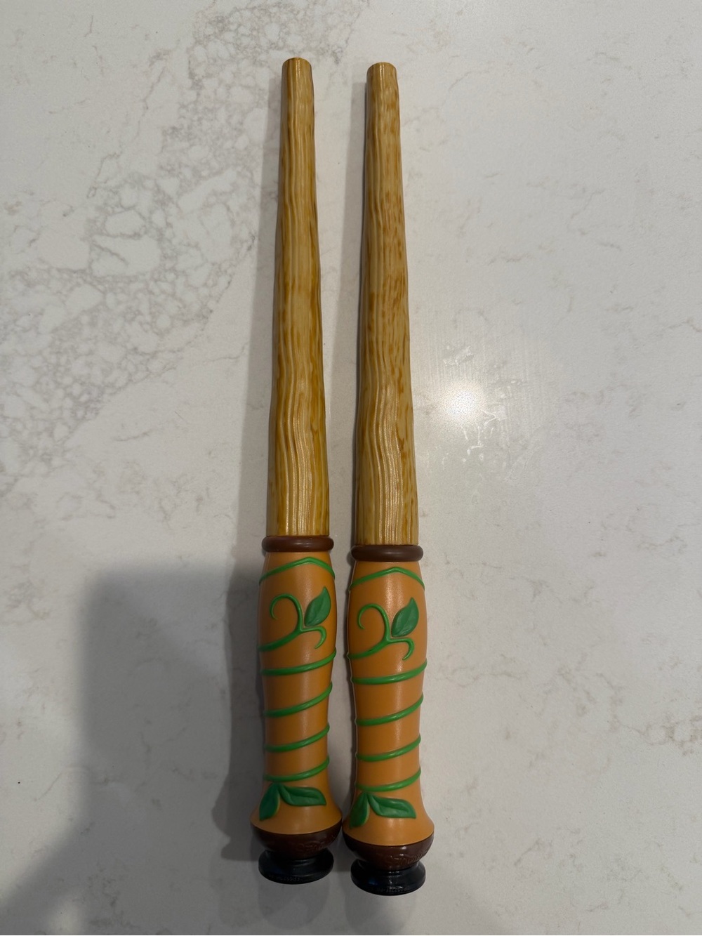 Great Wolf Lodge Handcrafted Tan and Green Decorative Wand Pair - Home Accents
